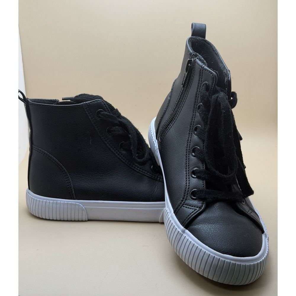 Cat & Jack Boys' Black Glenn High-Top Sneakers Size 2 Youth